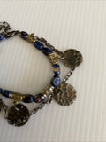 Bead & Charm Bracelet Extension Chain Gift Casual assorted Navy & Bronze tone