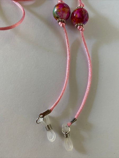 Silk Cord Pink Eyeglass Spectacle Sunglass Chain Cord holder Secure Lightweight