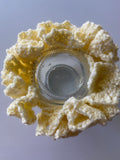 Hair Scrunchie Crochet Handmade Elastised Full Ruffled Pale Lemon Soft summer