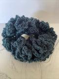 Hair Scrunchie Crochet Handmade Elastised Full Ruffled Bottle Green Christmas