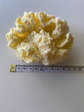 Hair Scrunchie Crochet Handmade Elastised Full Ruffled Pale Lemon Soft summer