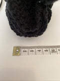 Hair Scrunchie Crochet Handmade Elastised Full Ruffled Black Casual wear work