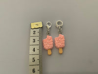 Ice-Cream Strawberry Charm Clip-On, European, KeyRing, Zipper Pull, Handbag