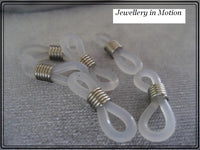 Eyeglass Connectors ~ Replacements Black & Silver or Clear & Silver