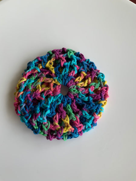 Crochet Hair Bun for Dance, Ballet, Horse Riding - Handmade- Multi - Coloured