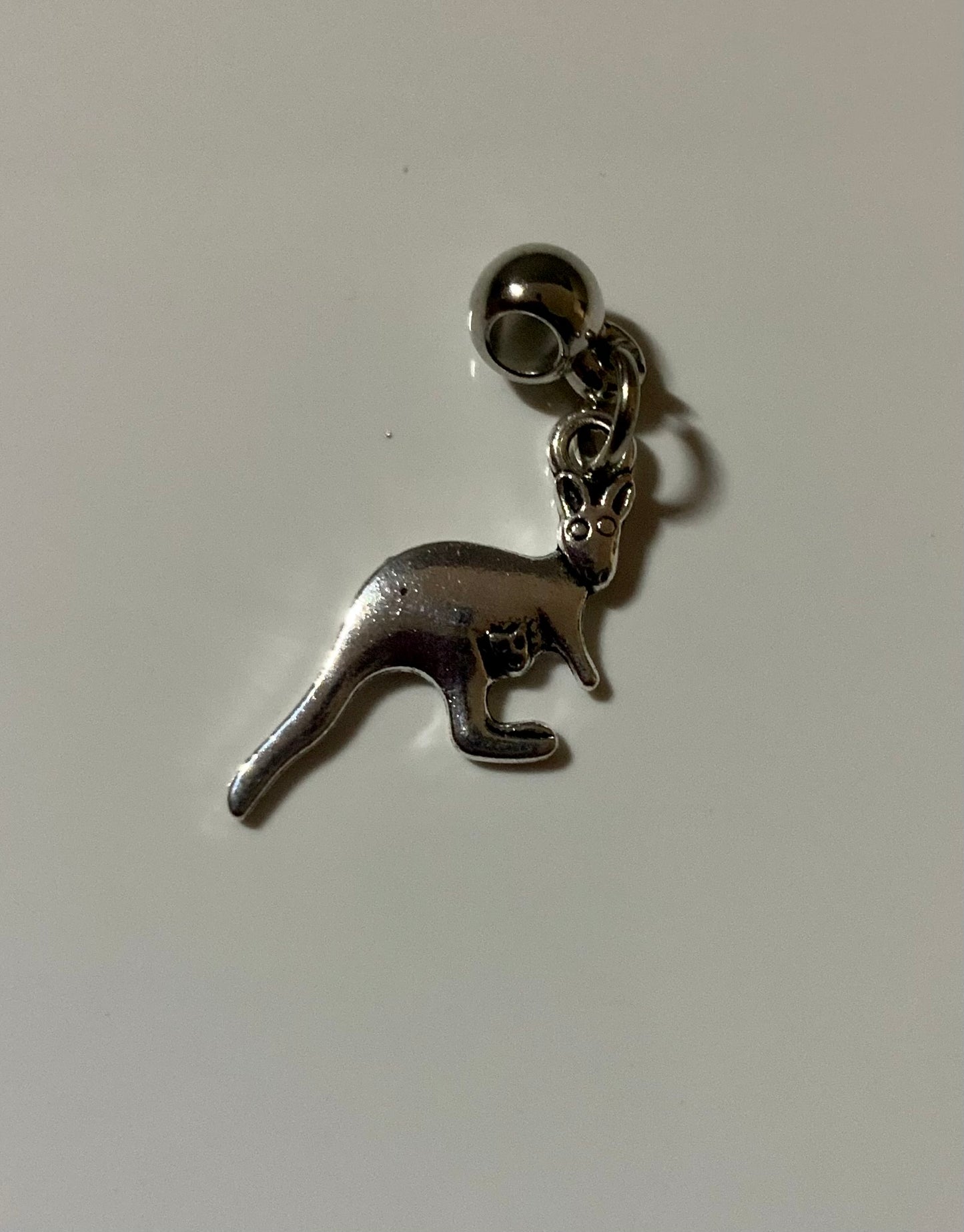 Handbag Dangle, Bracelet Charm, Zipper Pull, Charm Kangaroo Clip-On or Bail