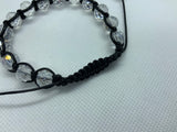 Adjustable Braided Clear Crystal Bracelet ~ab