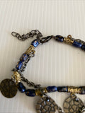 Bead & Charm Bracelet Extension Chain Gift Casual assorted Navy & Bronze tone