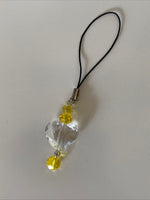 Mobile Phone Dangle Charm  Clear Heart & Colour Crystals your choice on colour