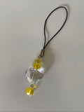 Mobile Phone Dangle Charm  Clear Heart & Colour Crystals your choice on colour