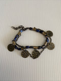 Bead & Charm Bracelet Extension Chain Gift Casual assorted Navy & Bronze tone