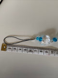 Mobile Phone Dangle Charm  Clear Heart & Colour Crystals your choice on colour