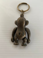 Key Chain Metal Monkey in Bronze movable arms, legs