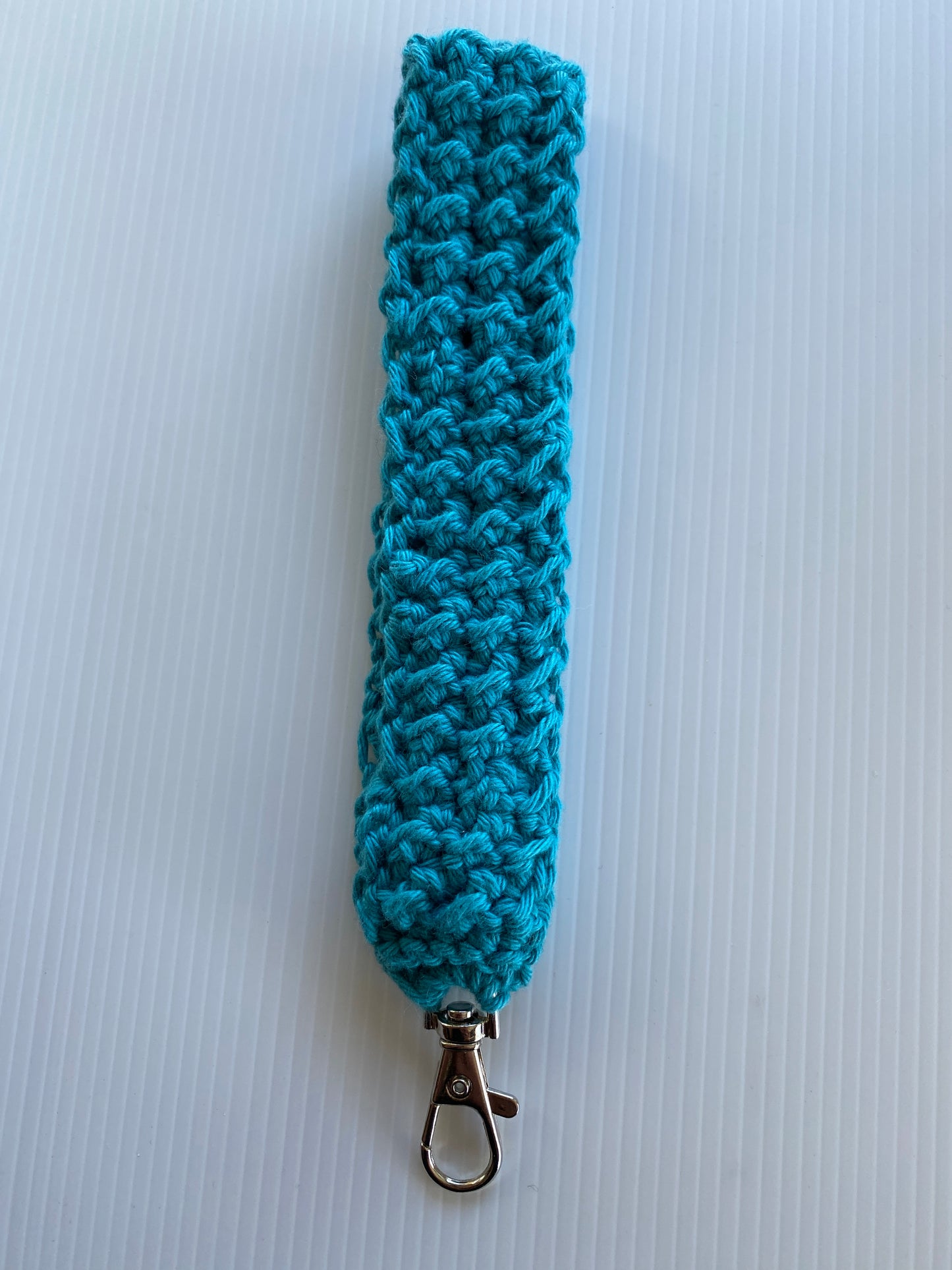 Crochet Wristlets Handmade assorted colours ideal for keys, coin purse etc