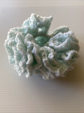 Hair Scrunchie Crochet Handmade Elastised Full Ruffled Mint Pastel Soft Summery