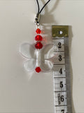 Mobile Phone Dangle Charm Clear Butterfly Glass Crystal Charm Keys zipper - Colour options