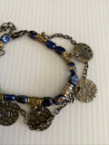 Bead & Charm Bracelet Extension Chain Gift Casual assorted Navy & Bronze tone