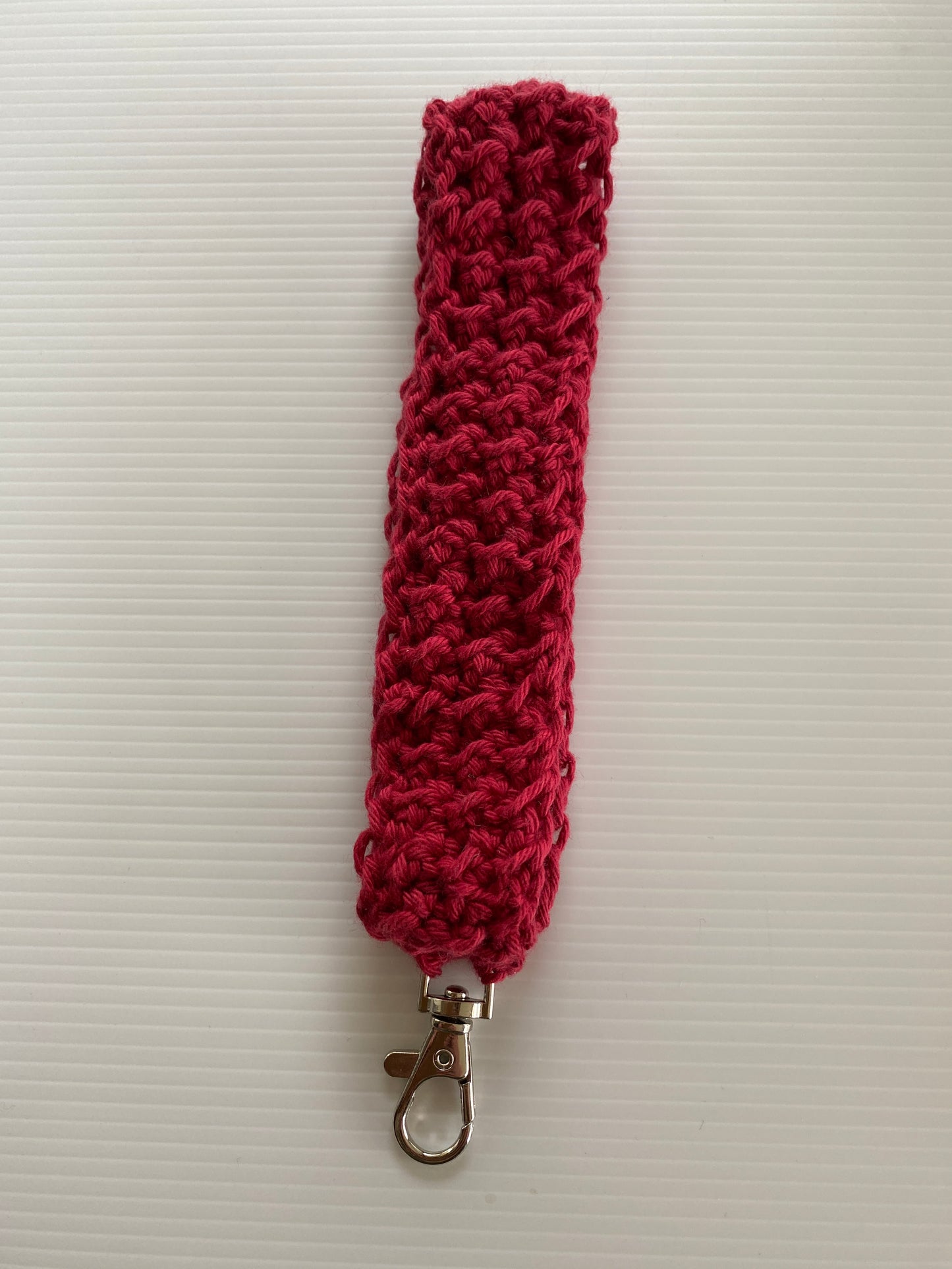 Crochet Wristlets Handmade assorted colours ideal for keys, coin purse etc