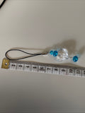 Mobile Phone Dangle Charm  Clear Heart & Colour Crystals your choice on colour