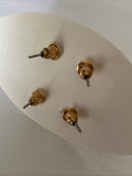 Christmas Twin Pierced Earring Set Santa Studs & Bauble Hoops  Gold Plate