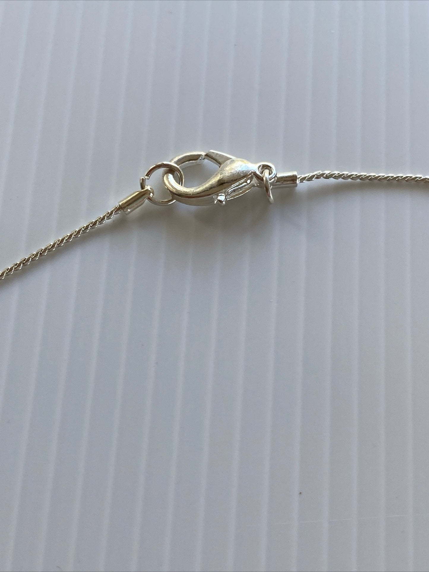 Short Choker Length Silver Chain Purple Pearl float Necklace