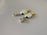 Ice-Cream Vanilla  Charm Clip-On, European, KeyRing, Zipper Pull, Handbag