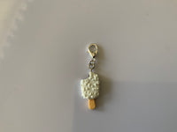 Ice-Cream Vanilla  Charm Clip-On, European, KeyRing, Zipper Pull, Handbag