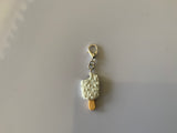 Ice-Cream Vanilla  Charm Clip-On, European, KeyRing, Zipper Pull, Handbag