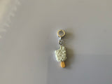Ice-Cream Vanilla  Charm Clip-On, European, KeyRing, Zipper Pull, Handbag