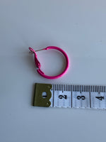 Hoop & Stud Pierced Earrings Set of 2 Hot Pink  Barbie Inspired Pink