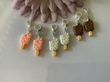 Ice-Cream Vanilla  Charm Clip-On, European, KeyRing, Zipper Pull, Handbag