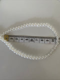 Mobile Phone Beaded Wrist Strap White Pearl Wrist Wrap Lightweight  Gold/Silver