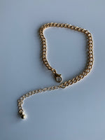 Gold Plate Link Slightly Chunky Chain Bracelet Lightweight