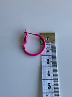 Hoop & Stud Pierced Earrings Set of 2 Hot Pink  Barbie Inspired Pink
