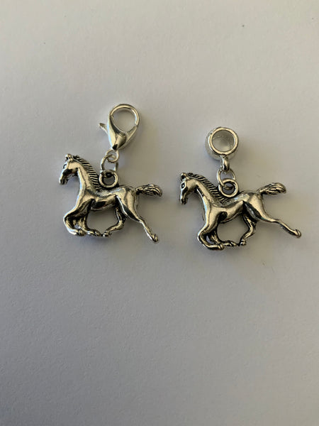 Galloping Horse Charm, Handbag Dangle, Zipper Pull, Key ring, Bracelet