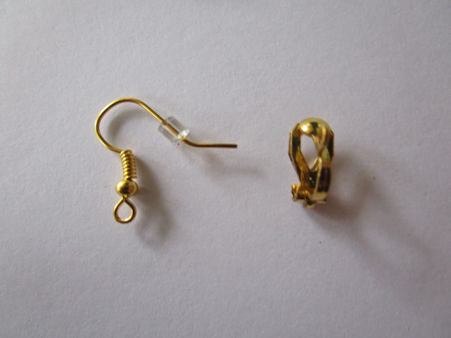 Retro style Yellow Oval Dangle Earrings Gold Plate Pierced - Clip-On Available