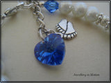 Personalized Baby Bracelet Glass Pearl and Birthstones