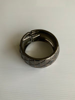Dark Charcoal  Round thick Bangle Bracelet lightweight lever opening Gift Casual
