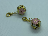 Filigree Round Ball Jingle Charm Handbag Dangle, Zipper Pull Charm