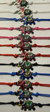 Adjustable Cord Bracelet with Elephant Charm - Assorted Colours