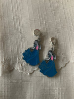 Princess Charm Clip-On European Bail  Bag Dangle Zipper Pull Key ring Charm
