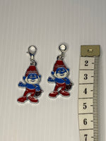 Papa Smurf  Charm Clip-On, European, KeyRing, Zipper Pull, Handbag Dangle,Bracelet