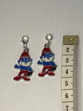 Papa Smurf  Charm Clip-On, European, KeyRing, Zipper Pull, Handbag Dangle,Bracelet