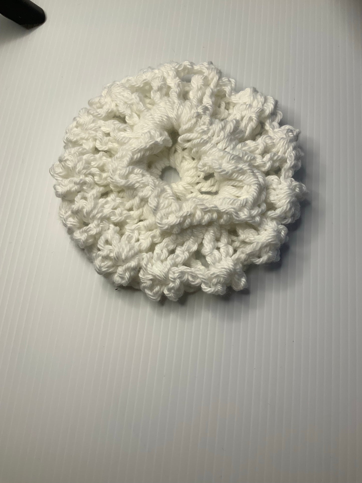 Crochet Hair Bun Net for Dance, Horse Riding, Wedding Handmade - White