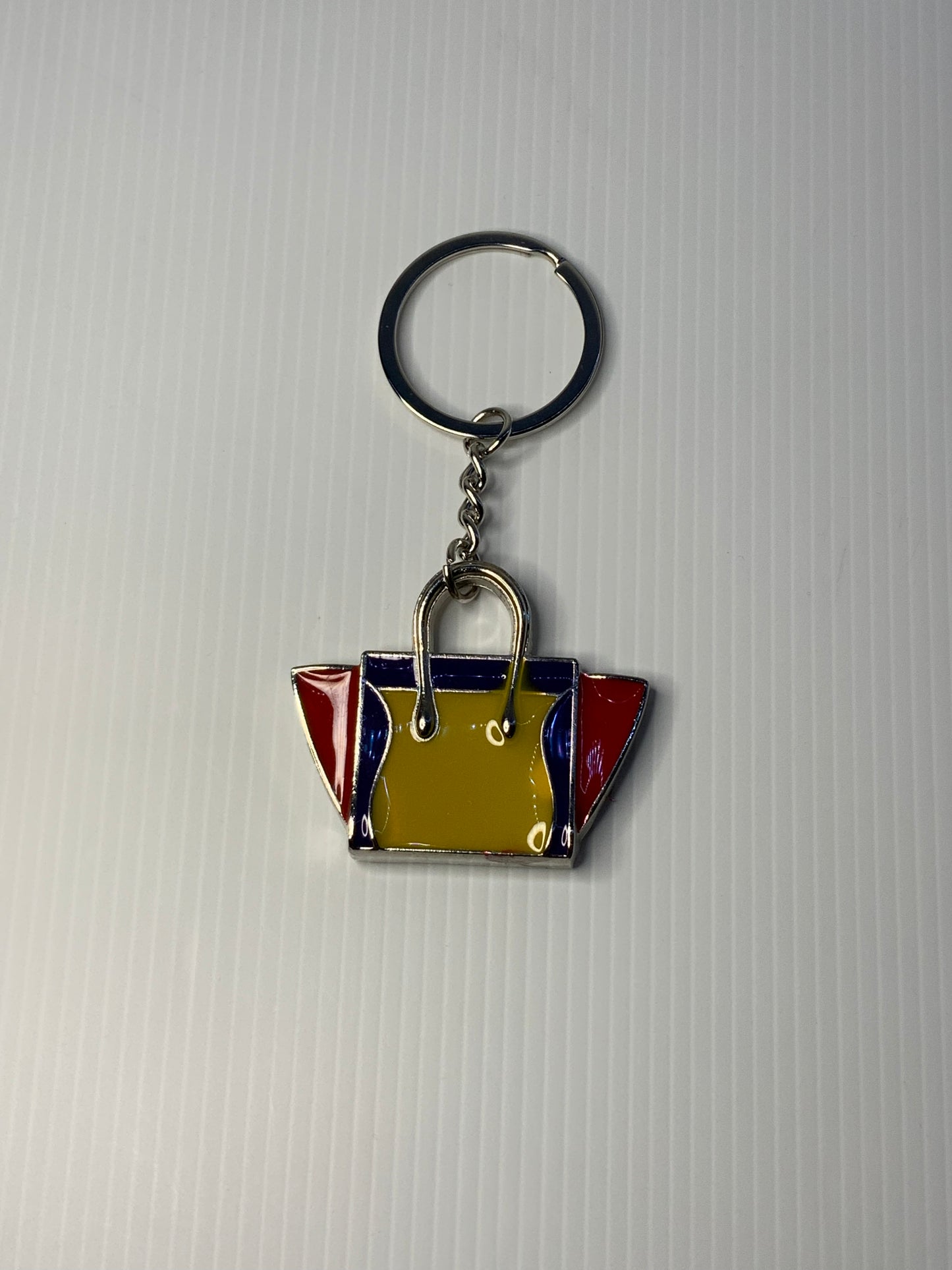 Key Ring Metal Multi - Coloured Handbag Dangle Charm