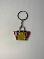 Key Ring Metal Multi - Coloured Handbag Dangle Charm