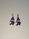 Papa Smurf  Charm Clip-On, European, KeyRing, Zipper Pull, Handbag Dangle,Bracelet