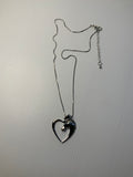Silver tone Heart Shaped Horse Pendant Fashion Necklace Equestrian