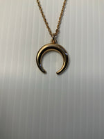 Horseshoe Gold Plate Charm Pendant Fine Link Necklace