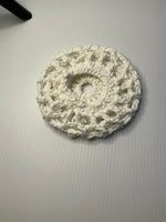 Crochet Hair Bun Net for Dance, Horse Riding, Wedding Handmade - Off White